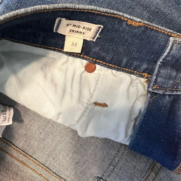 Madewell 9” Mid-Rise Skinny Jeans - Magic Pockets, Size 32, NWT - Picture 5 of 6